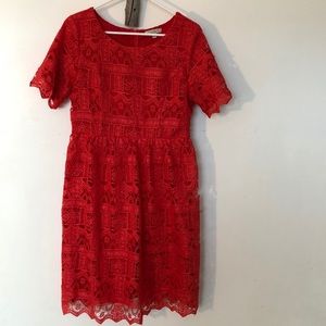 Polagram Crochet Lace Dress